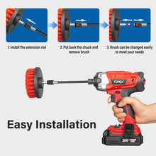Load image into Gallery viewer, TOPEX 14-Piece Drill Brush Attachment Kit, 2-in-1 Clean &amp; Polish Power Scrubber Set for  Effortless Scrubbing