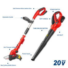 Load image into Gallery viewer, TOPEX 20V Cordless Blower and Grass Trimmer Combo Kit w/ Battery