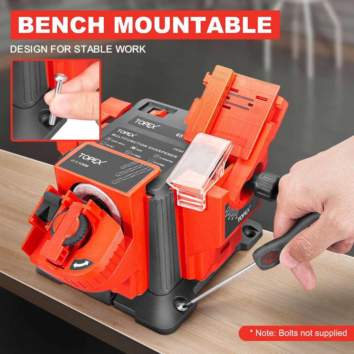 TOPEX 65W Electric Multifunction Sharpener SAA Drill Bit Knives Scisso ...