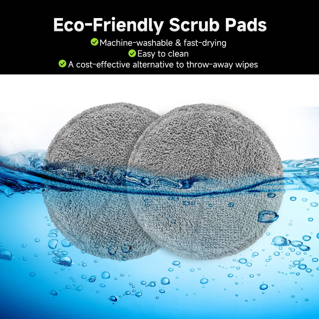 Stelive 4 Pack Replacement Steam Mop Pads for Stelive SL231 Steam Mop, Steam & Scrub All-in-One Scrubbing and Sanitizing, Dirt Grip Scrub Washable Pad