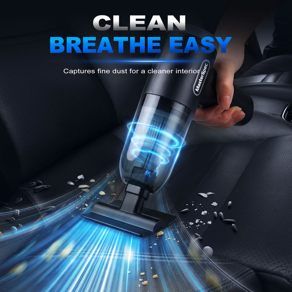 MasterSpec  12V MAX Cordless Vacuum Cleaner, 2-in-1 Vacuum & Blower, 18000Pa Suction, 2-Speed Lightweight Handheld Vacuum for Car Home Office