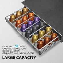 Load image into Gallery viewer, Stelive Coffee Capsules Holder Drawer Coffee Pod Holder Storage Drawer 60 Coffee Pods Drawer Pods Organize Capsule Stand Dispenser Rack Storage