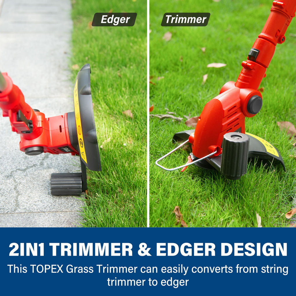 TOPEX 20V Cordless Hedge Trimmer and Grass Trimmer Combo Kit w/ Battery