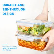 Load image into Gallery viewer, Stelive 10 PCs Glass Storage Food Containers, Glass Meal Prep Containers, Airtight Lunch Bento Boxes with Snap Locking Leakproof Lids for Microwave