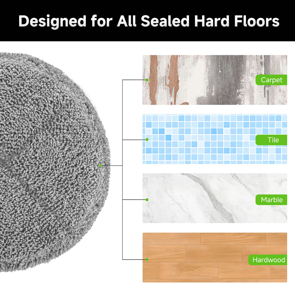 Stelive 4 Pack Replacement Steam Mop Pads for Stelive SL231 Steam Mop, Steam & Scrub All-in-One Scrubbing and Sanitizing, Dirt Grip Scrub Washable Pad