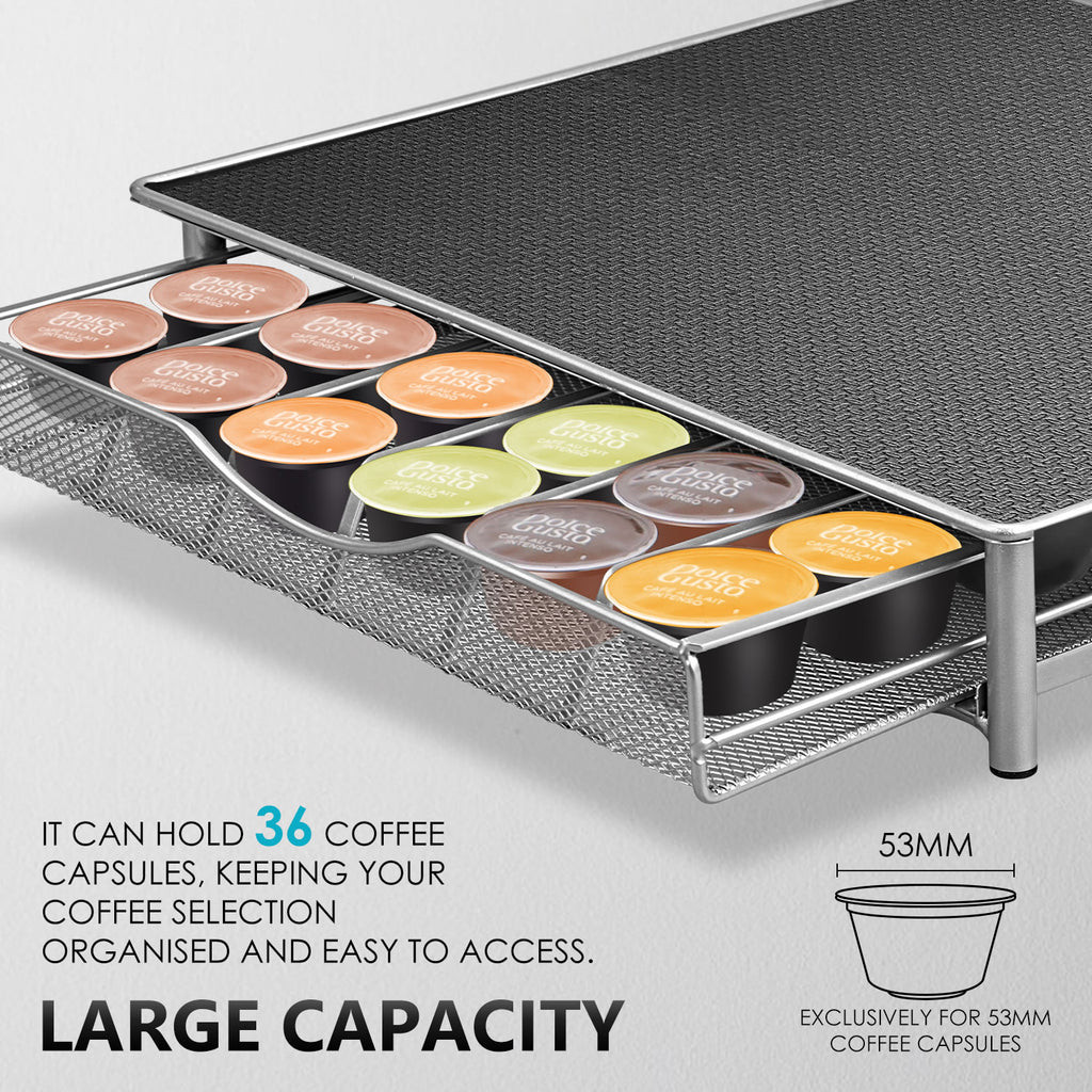 Stelive Coffee Capsules Holder Drawer Coffee Pod Holder 36 Coffee Pods Storage Drawer Capsule Stand