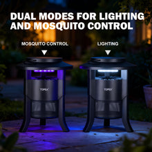 Load image into Gallery viewer, TOPEX 5W  Solar Garden Mosquito Killer Lamp, 2-in-1 Rechargeable Bug Zapper with UV Light, Removable Tray, Night Light for Indoor &amp; Outdoor Use