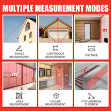 Load image into Gallery viewer, TOPEX Laser Distance Meter Laser Measurement Tool Laser Measure Digital Laser Measurer Measure Distance Area and Volume Battery Included