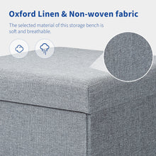 Load image into Gallery viewer, Stelive Folding Ottoman Storage Cube Footstool With Drawer Stool Blanket Box Oxford Linen 40x40x40cm