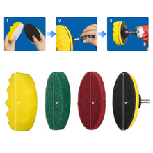 Load image into Gallery viewer, TOPEX 14-Piece Drill Brush Attachment Kit, 2-in-1 Clean &amp; Polish Power Scrubber Set for  Effortless Scrubbing