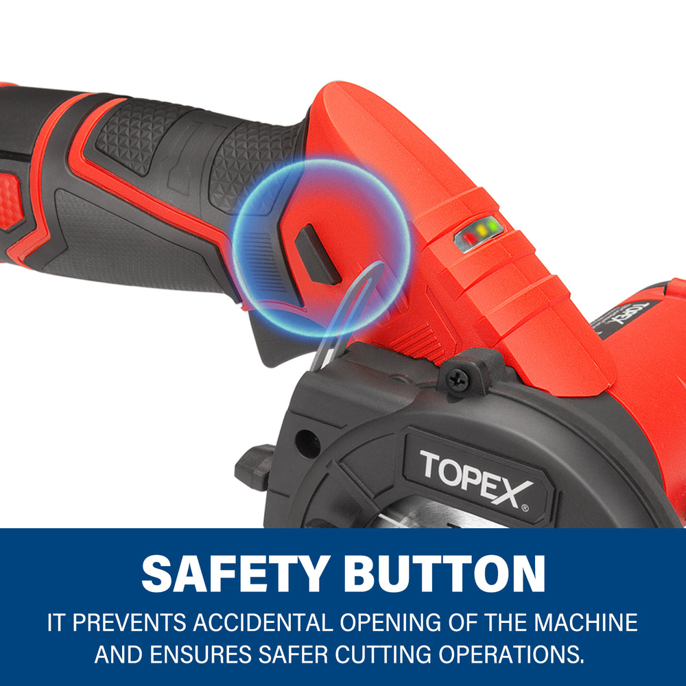 TOPEX 12V Max Cordless Circular Saw 85 mm Compact Lightweight w/ Battery & Charger