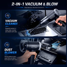 Load image into Gallery viewer, MasterSpec  12V MAX Cordless Vacuum Cleaner, 2-in-1 Vacuum &amp; Blower, 18000Pa Suction, 2-Speed Lightweight Handheld Vacuum for Car Home Office