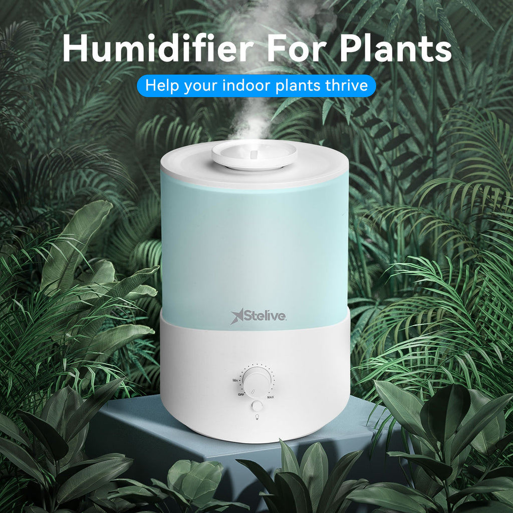 Stelive Humidifiers for Bedroom 30m2 Room, 2.5L Cool Mist Humidifier with Essential Oil Diffuser, Top Fill Humidifier for Baby, Home, Plant