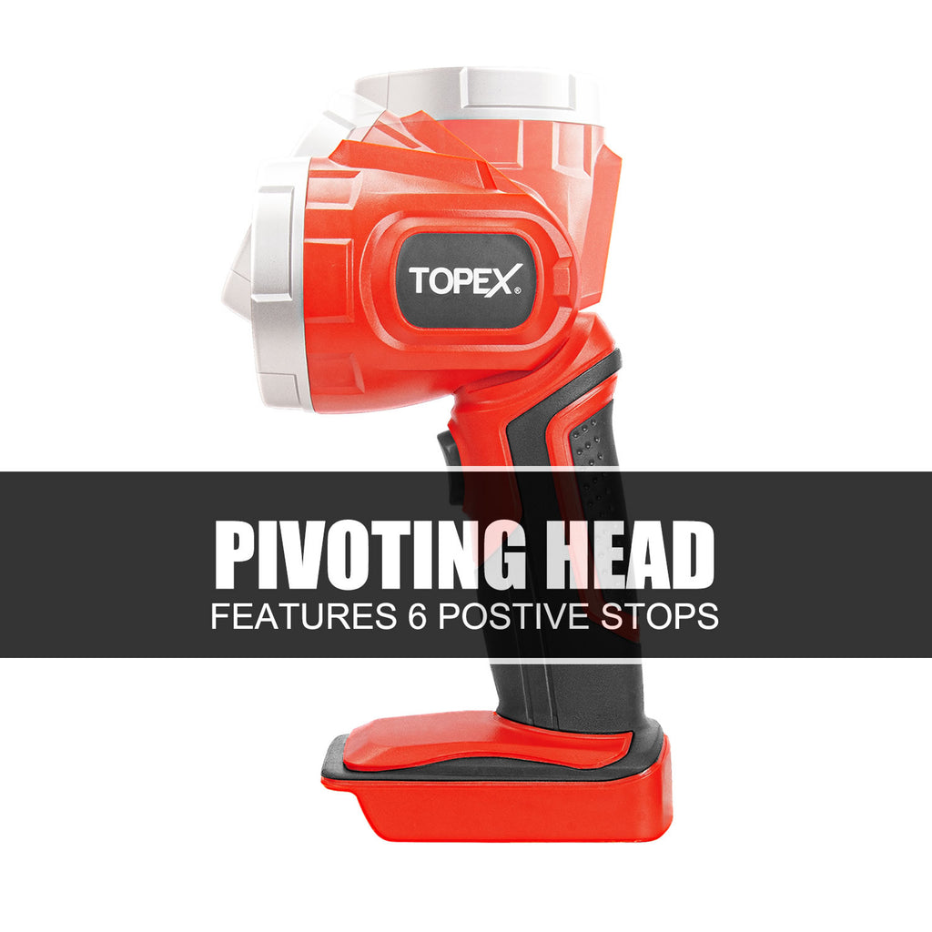 TOPEX 20 V Cordless Kit: Hammer Drill, Impact Driver, LED Light w/ Fas ...