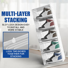 Load image into Gallery viewer, Stelive 6PCS Shoe Display Box Shoe Box Storage Container Stackable Shoe Storage Box 33.4x27.5x22.3cm