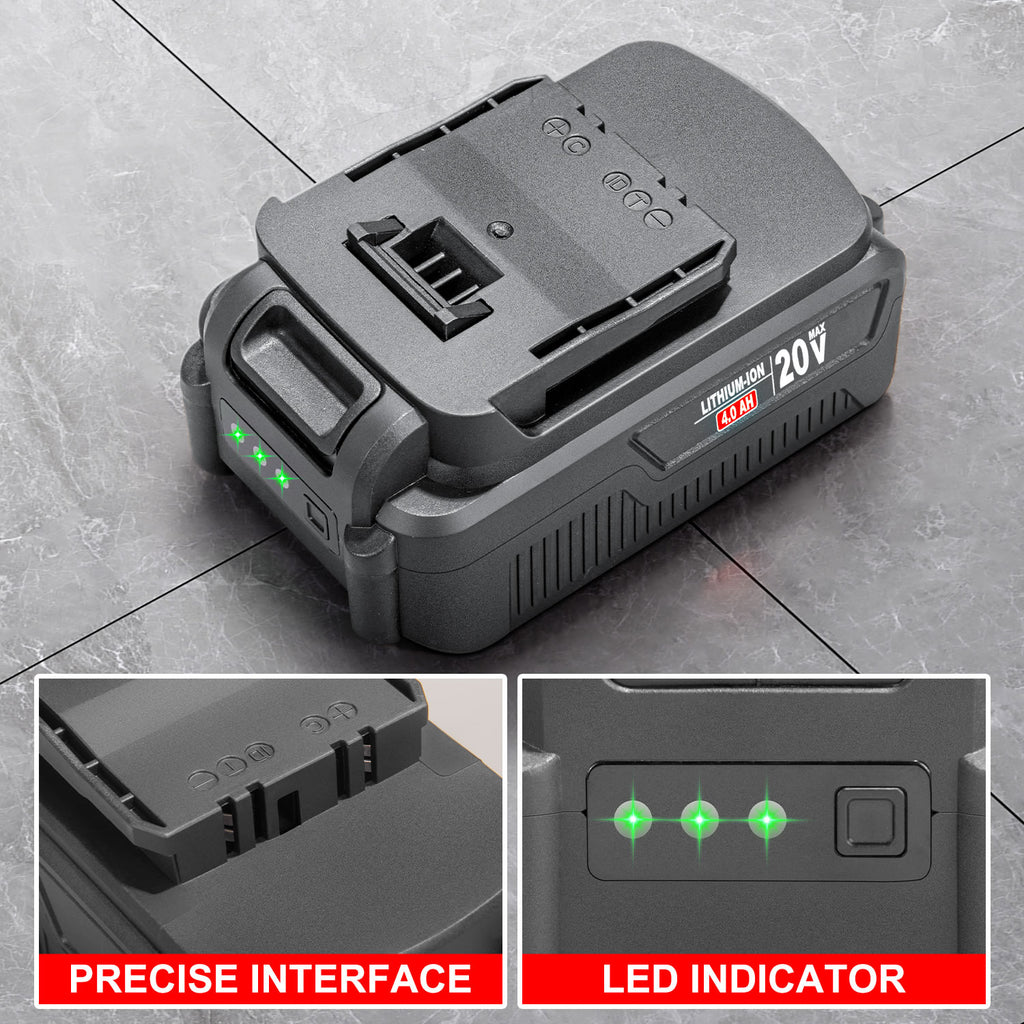 TOPEX 20v 4.0Ah Battery & Fast Charger Kit