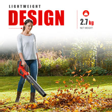 Load image into Gallery viewer, TOPEX 20V MAX Cordless Leaf Blower with 2-Speed Selection, 16,000 RPM, 144km/h Multipurpose Lightweight Leaf Blower Blow with Detachable Nozzle