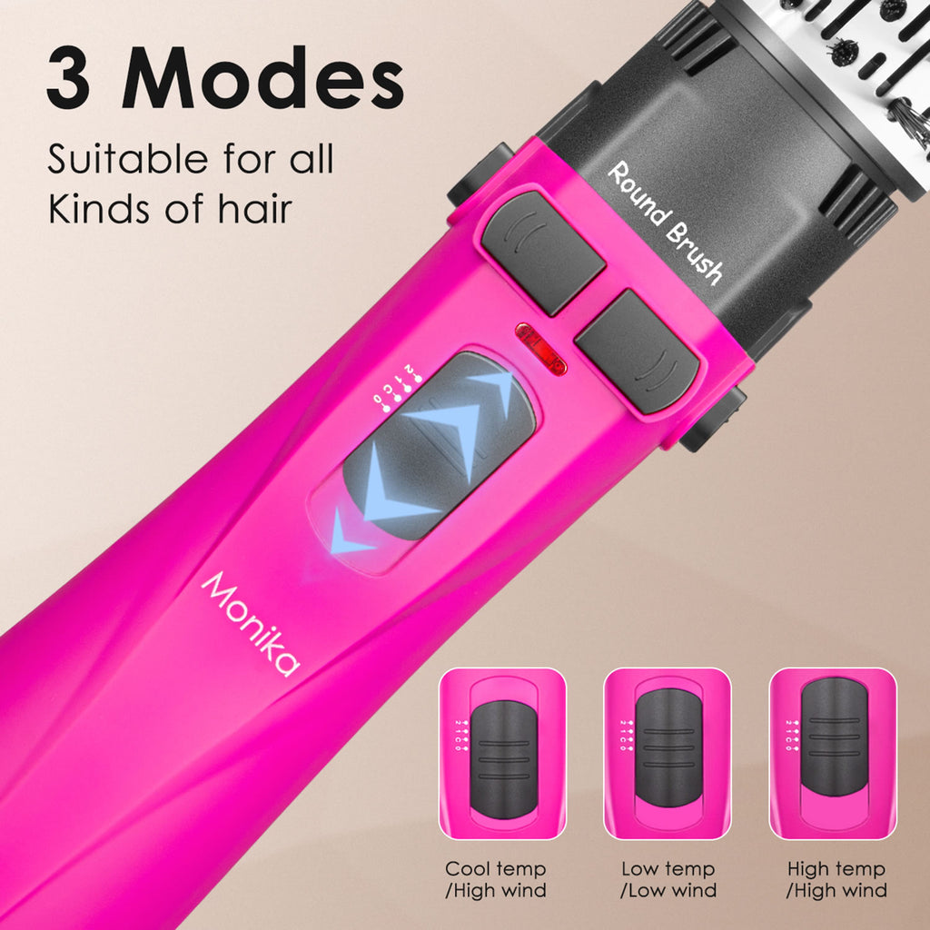 Monika 4 in 1 1200W Hair Styler Auto Curler Hot Air Brush w/ Ionic Care Tech Straightening Curling Blow Drying