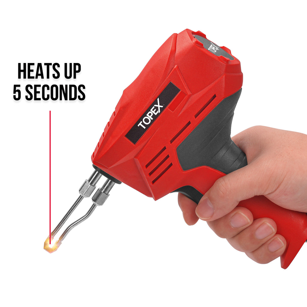TOPEX Heavy Duty Soldering Gun Iron Kit Fast Heating Hot Knife Plastic Foam Cut