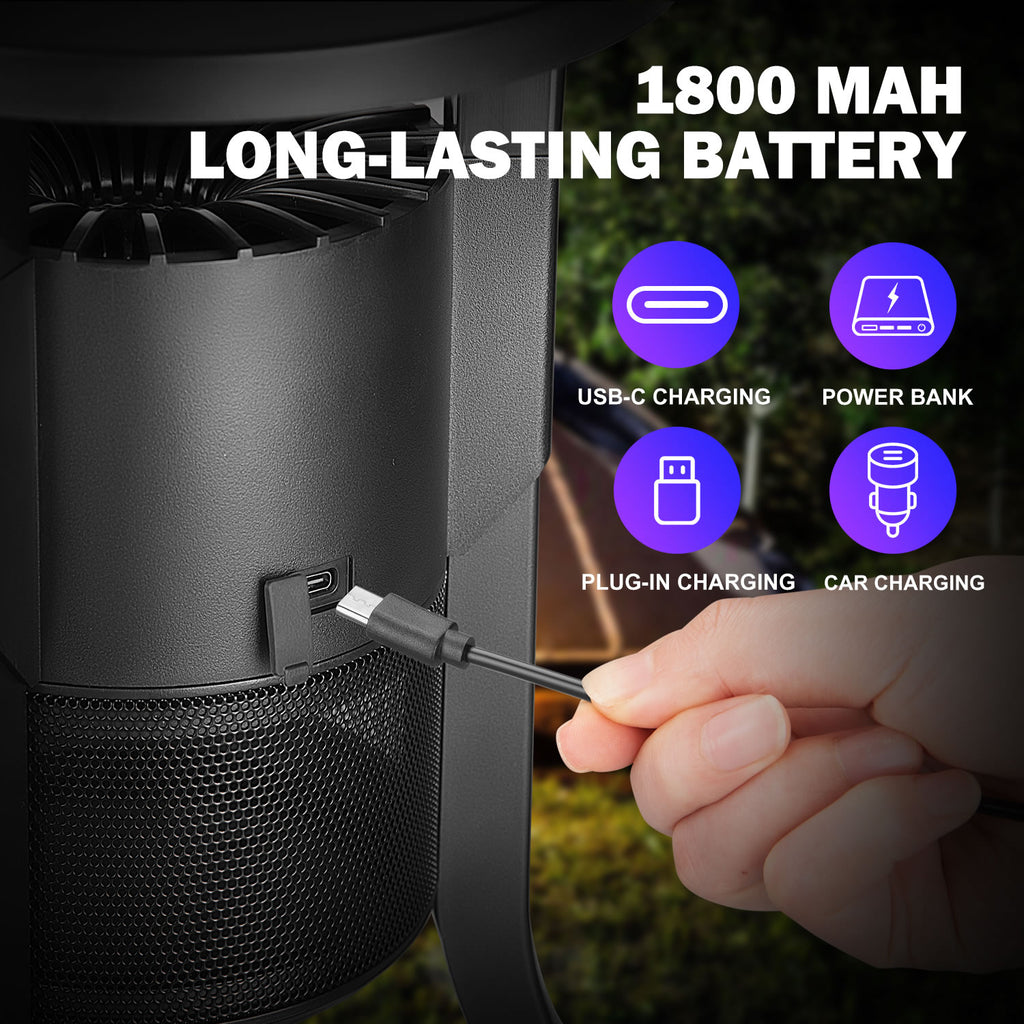 TOPEX 5W  Solar Garden Mosquito Killer Lamp, 2-in-1 Rechargeable Bug Zapper with UV Light, Removable Tray, Night Light for Indoor & Outdoor Use