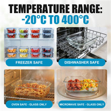 Load image into Gallery viewer, Stelive 5 Pack Glass Storage Food Containers, Glass Meal Prep Containers, Airtight Lunch Bento Boxes with Snap Locking Leakproof Lids, Reusable for Microwave
