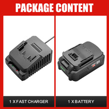 Load image into Gallery viewer, TOPEX 20v 4.0Ah Battery &amp; Fast Charger Kit