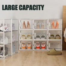Load image into Gallery viewer, Stelive 12PCS Shoe Display Box Shoe Box Storage Containers Stackable Shoe Storage Box 33x25.4x18.6cm