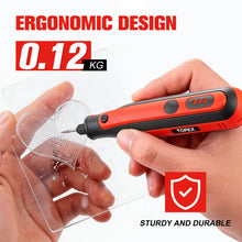 Load image into Gallery viewer, TOPEX 4V  MAX Cordless Mini Grinder, 3-Speed Electric Rotary Tool &amp; Engraving Pen with 31 Accessories