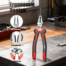 Load image into Gallery viewer, TOPEX 4 Piece Pliers Set (190 mm Diagonal Cutters, 200 mm Combination Pliers, 200 mm Long Nose Pliers, 250 mm Water Pump Pliers) for Demanding Tasks &amp; Home Use