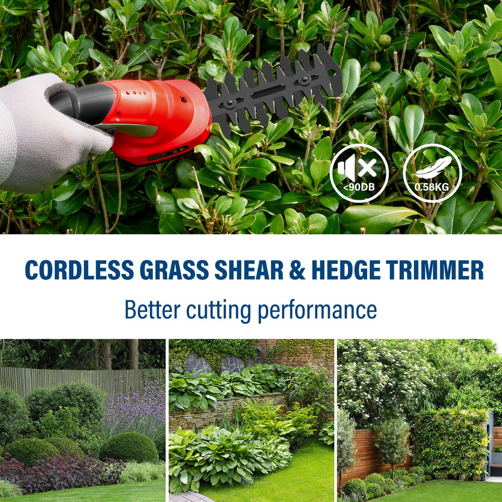 TOPEX 20V Hedge Trimmer & 4V 2in1 Grass Trimmer & Shear Combo Kit