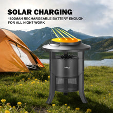 Load image into Gallery viewer, TOPEX 5W  Solar Garden Mosquito Killer Lamp, 2-in-1 Rechargeable Bug Zapper with UV Light, Removable Tray, Night Light for Indoor &amp; Outdoor Use