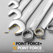 Load image into Gallery viewer, MasterSpec 30pcs Combination Spanner Set | SAE 1/4" to 1", Metric 6mm to 24mm, 15° Offset Box End &amp; 12-Point Design for Automotive Repair Furniture Assembly
