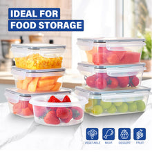 Load image into Gallery viewer, Stelive 24 PCs Food Storage Container Set, Leak Proof Lunch Boxes, BPA-Free Clear Plastic Storage Containers for Home &amp; Kitchen Organization with Labels &amp; Pen