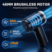 Load image into Gallery viewer, MasterSpec  12V MAX Cordless Vacuum Cleaner, 2-in-1 Vacuum &amp; Blower, 18000Pa Suction, 2-Speed Lightweight Handheld Vacuum for Car Home Office
