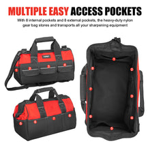 Load image into Gallery viewer, TOPEX 16-inch Tool Bag Multi-pocket Tool Organizer with Adjustable Shoulder Strap