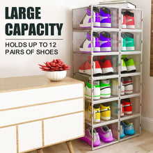 Load image into Gallery viewer, Stelive 12PCS Shoe Display Box Shoe Box Storage Containers Stackable Shoe Storage Box 33x25.4x18.6cm