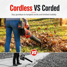 Load image into Gallery viewer, TOPEX 20V MAX Cordless Leaf Blower with 2-Speed Selection, 16,000 RPM, 144km/h Multipurpose Lightweight Leaf Blower Blow with Detachable Nozzle