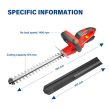 Load image into Gallery viewer, TOPEX 20V Cordless Hedge Trimmer for Shrub, Cutting, Trimming, Pruning Skin Only without Battery