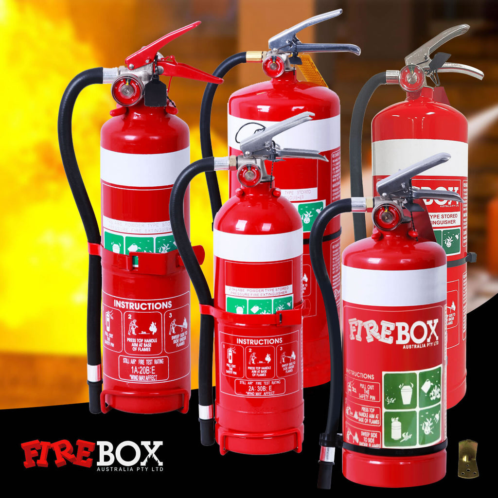 FIREBOX 4.5KG High Pressure Dry Powder Fire Extinguisher with Vehicle and Wall Bracket