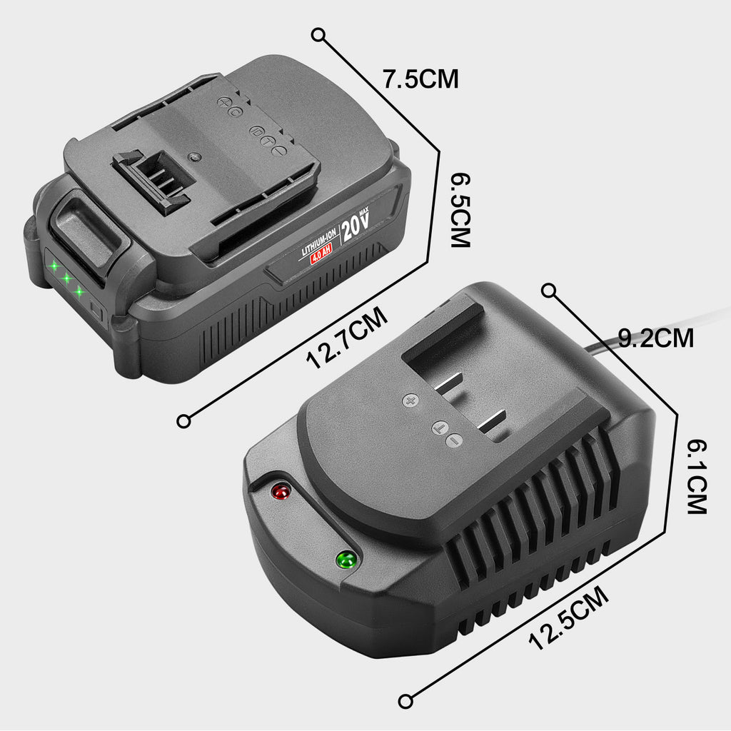 TOPEX 20v 4.0Ah Battery & Fast Charger Kit
