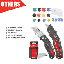 Load image into Gallery viewer, MasterSpec 1240pcs Tool Box Trolley Tool Set DIY Hand Tool Set w/2 Utility Knife