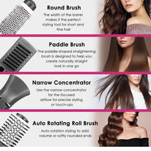 Load image into Gallery viewer, Monika 4 in 1 1200W Hair Styler Auto Curler Hot Air Brush w/ Ionic Care Tech Straightening Curling Blow Drying