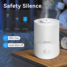 Load image into Gallery viewer, Stelive Humidifiers for Bedroom 30m2 Room, 2.5L Cool Mist Humidifier with Essential Oil Diffuser, Top Fill Humidifier for Baby, Home, Plant