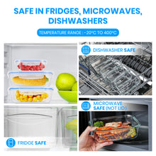 Load image into Gallery viewer, Stelive 10 PCs Glass Storage Food Containers, Glass Meal Prep Containers, Airtight Lunch Bento Boxes with Snap Locking Leakproof Lids for Microwave