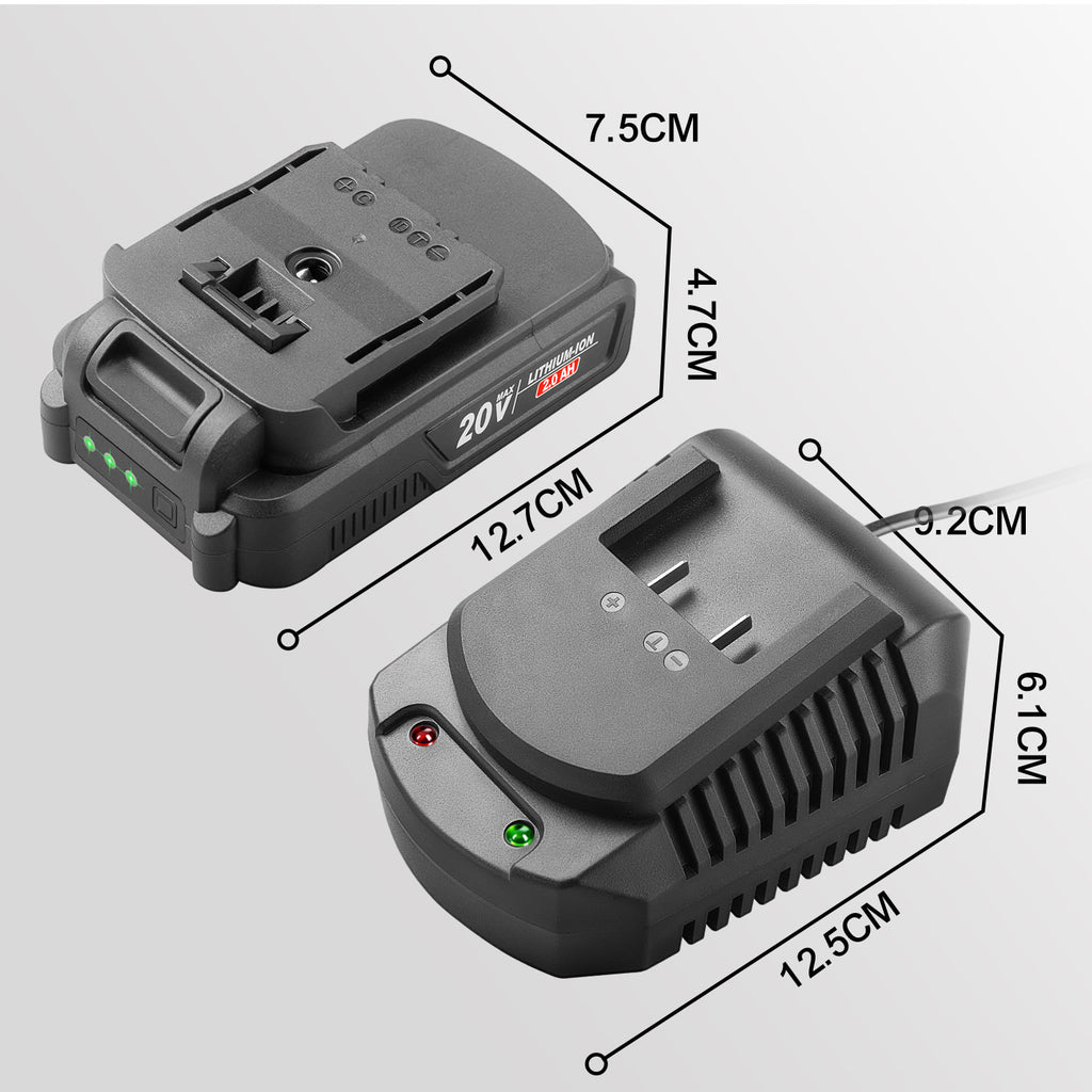 TOPEX 20V 2.0Ah Battery & Faster Charger Kit
