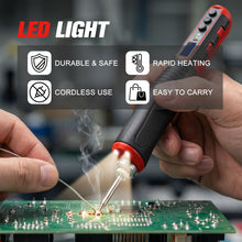 Load image into Gallery viewer, TOPEX 4V Max Cordless Soldering Iron, Cordless Soldering Iron Kit, 12 Second Quick Heat Up, with Rechargeable Lithium-Ion Battery, for Electronics