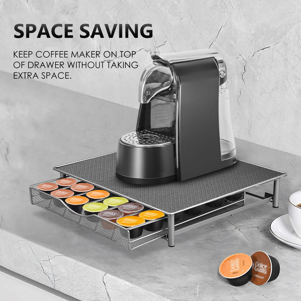 Stelive Coffee Capsules Holder Drawer Coffee Pod Holder Storage Drawer 60 Coffee Pods Drawer Pods Organize Capsule Stand Dispenser Rack Storage