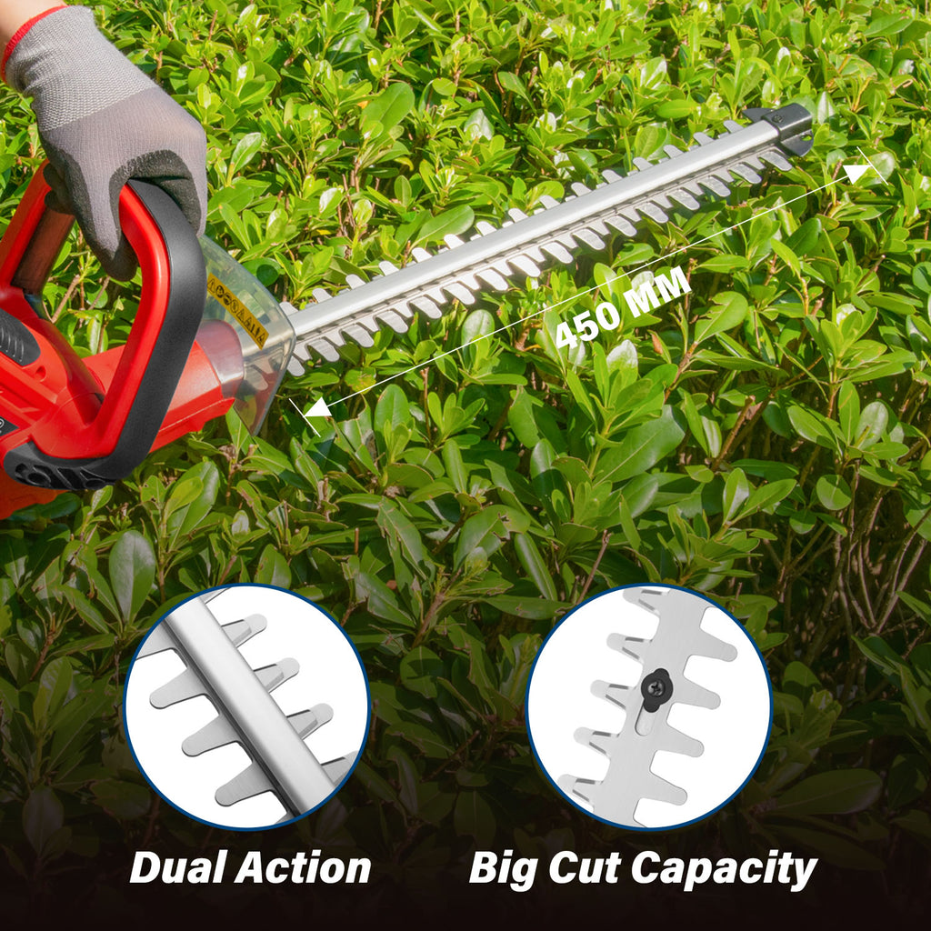 TOPEX 20V Cordless Blower and Hedge Trimmer Combo Kit w/ Battery