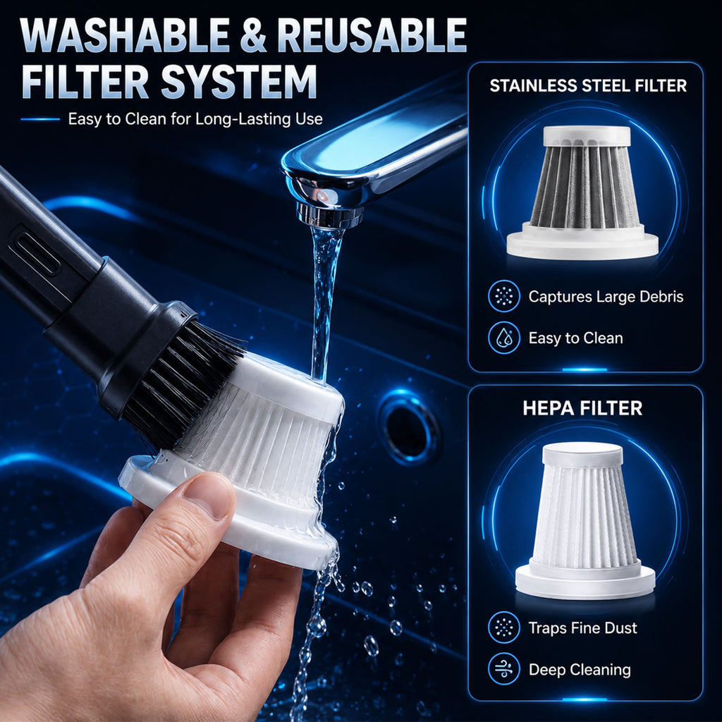 MasterSpec  12V MAX Cordless Vacuum Cleaner, 2-in-1 Vacuum & Blower, 18000Pa Suction, 2-Speed Lightweight Handheld Vacuum for Car Home Office