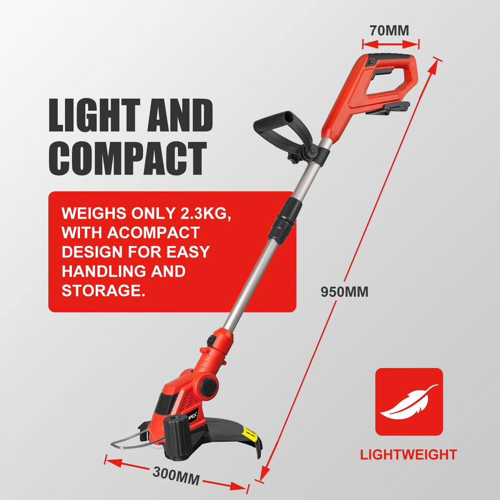 TOPEX 20V Cordless Grass Trimmer, 30cm Grass Trimmer Lawn Mover & Edger Garden Tool (Skin Only-Battery and Charger NOT Included)